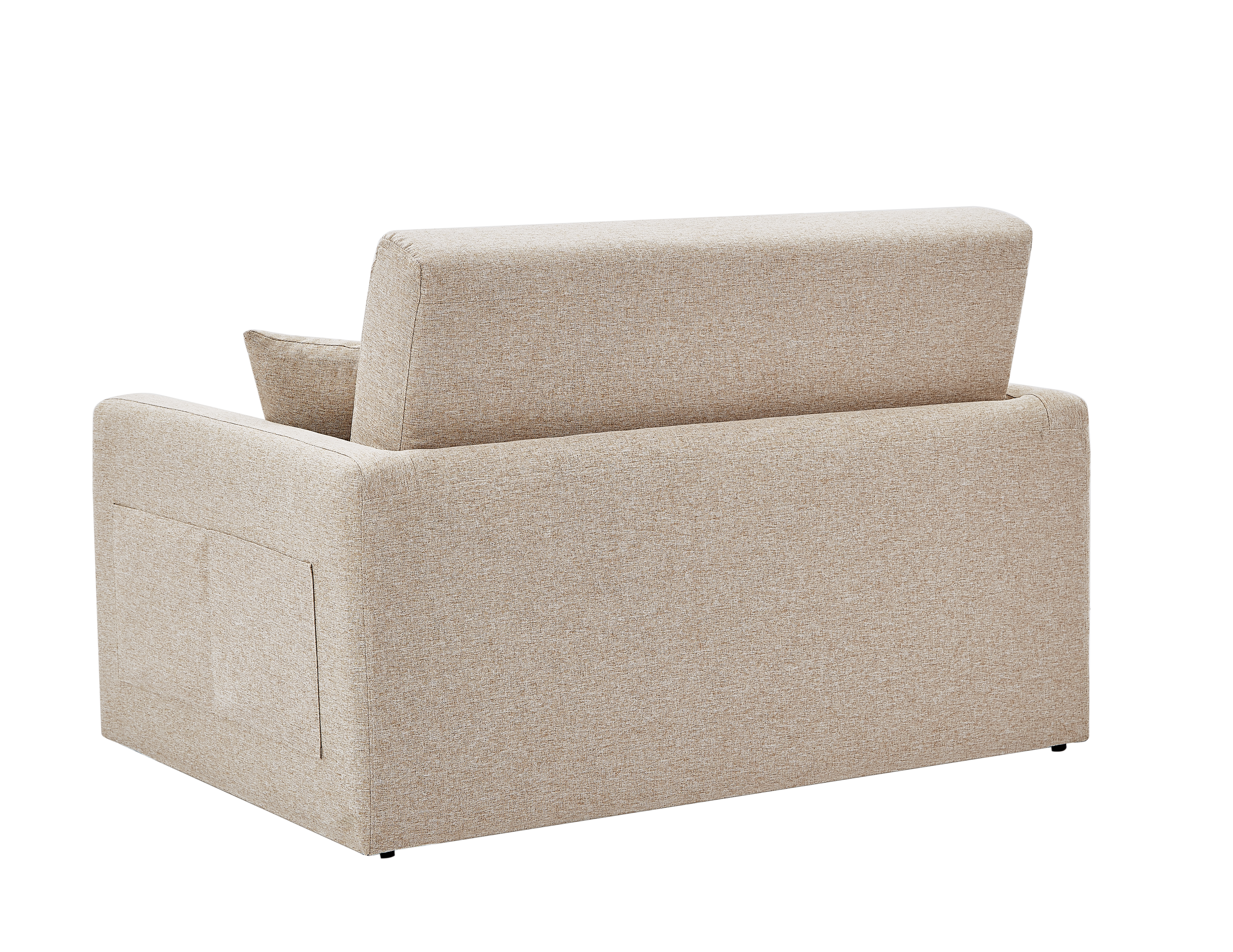 2 seater sofa ソファ 2人掛け 収納付き  ファブリック 両側に肘掛け付き 木脚外し可能 ローソファ コンパクト ひとり暮らし  カウチソファー  W1082P151239