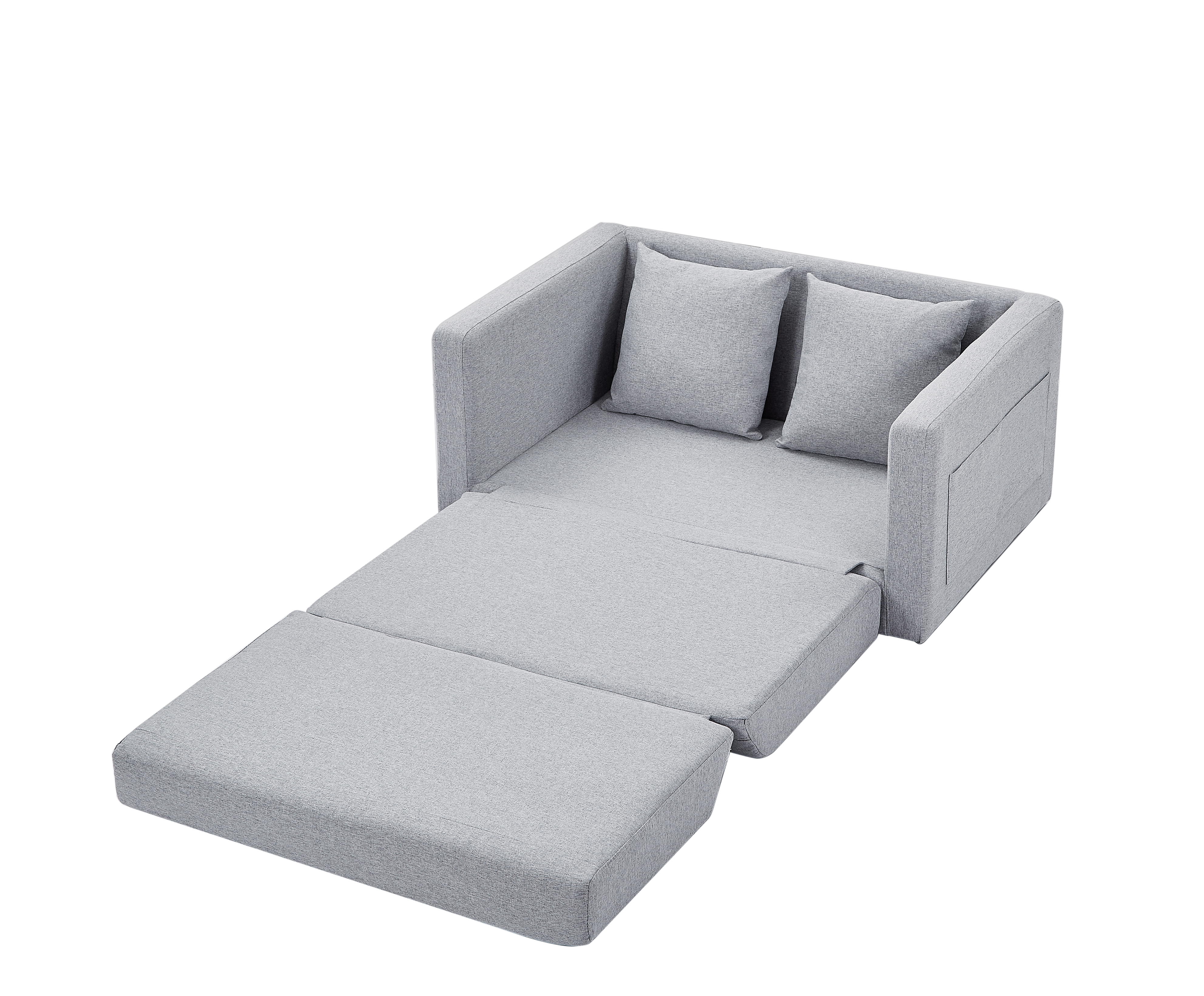 2 seater sofa ソファ 2人掛け 収納付き  ファブリック 両側に肘掛け付き 木脚外し可能 ローソファ コンパクト ひとり暮らし  カウチソファー  W1082P151240