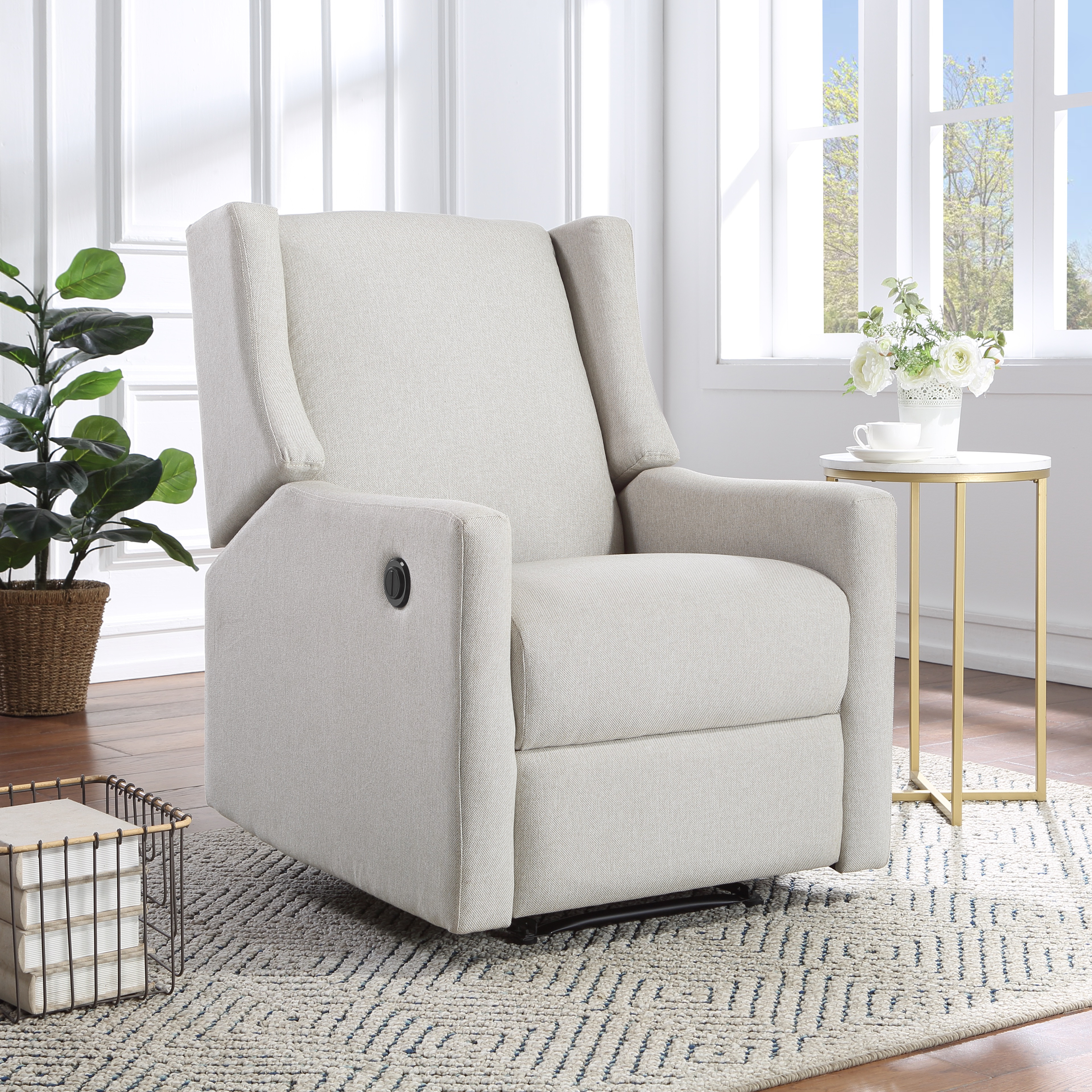 Pronto Power Recliner Buff Fabric