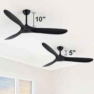 60 inch Ceiling Fan with Remote Control - Timed Lighting, Reversible Airflow and Quiet Operation for Living Room & Bedroom & Outdoor