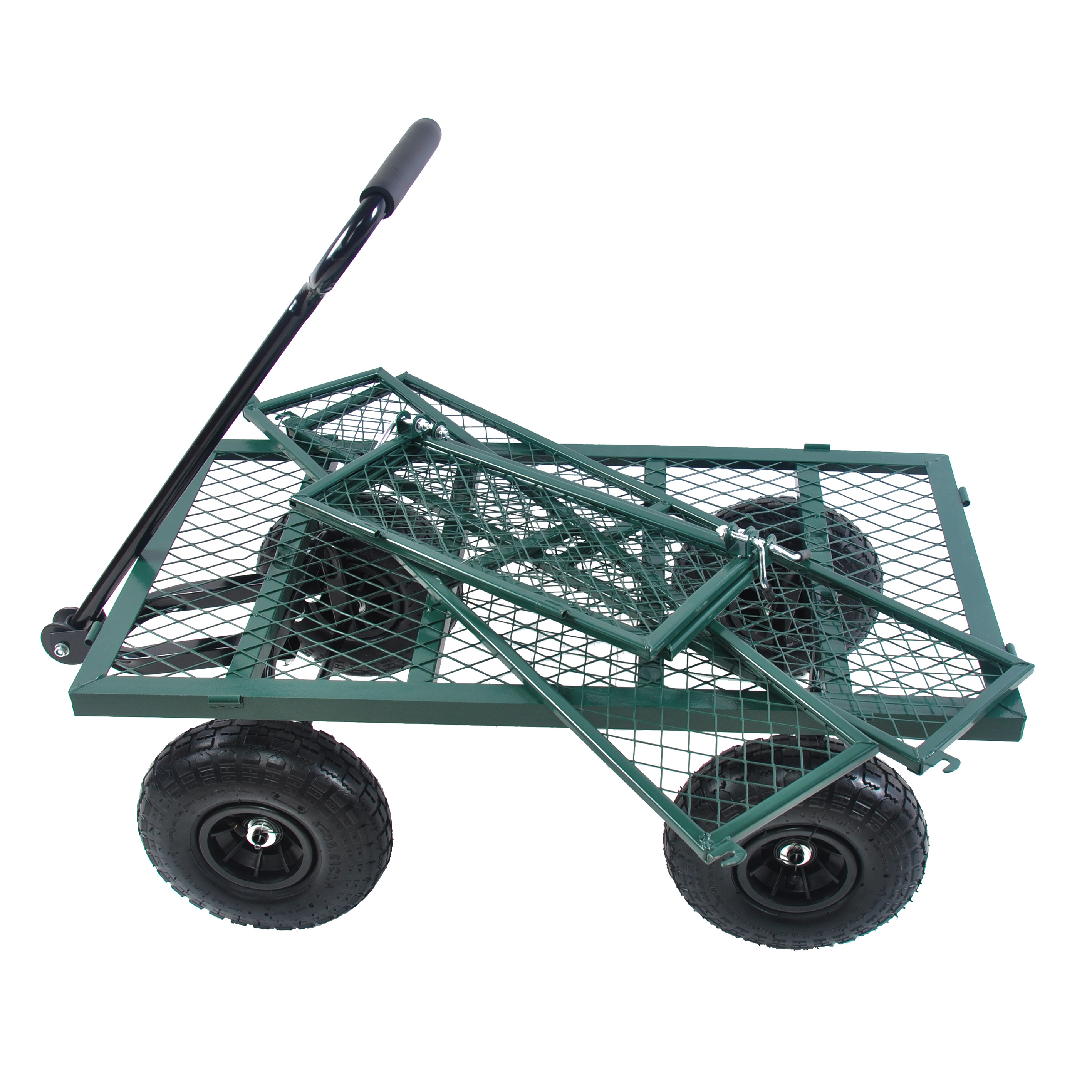 Wagon Cart Garden cart trucks make it easier to transport firewood (green)