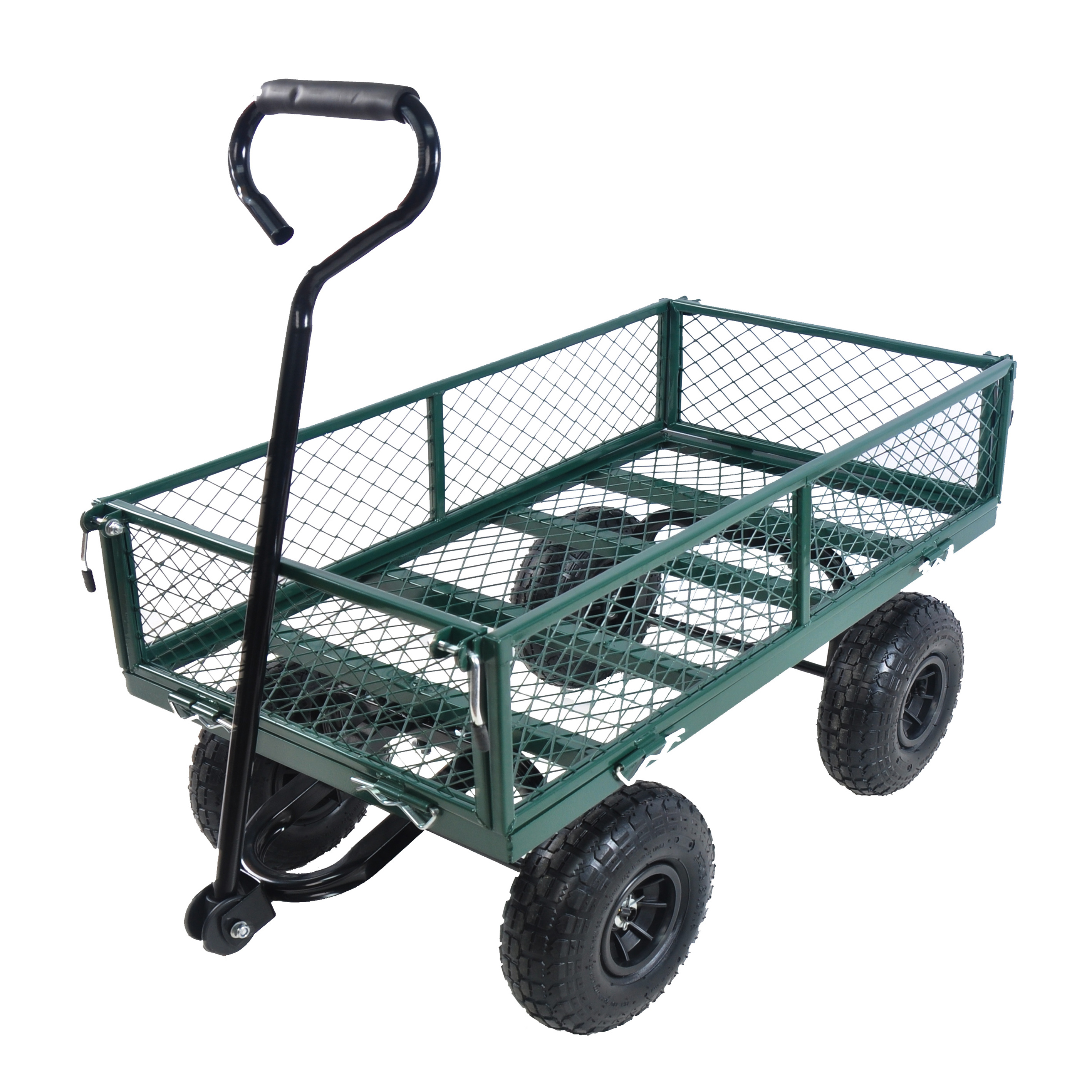 Wagon Cart Garden cart trucks make it easier to transport firewood (green)