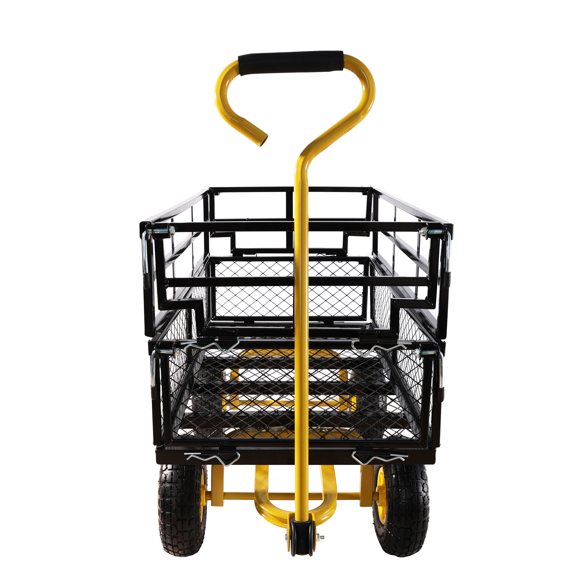 Wagon Cart Garden cart trucks make it easier to transport firewood Yellow+Black