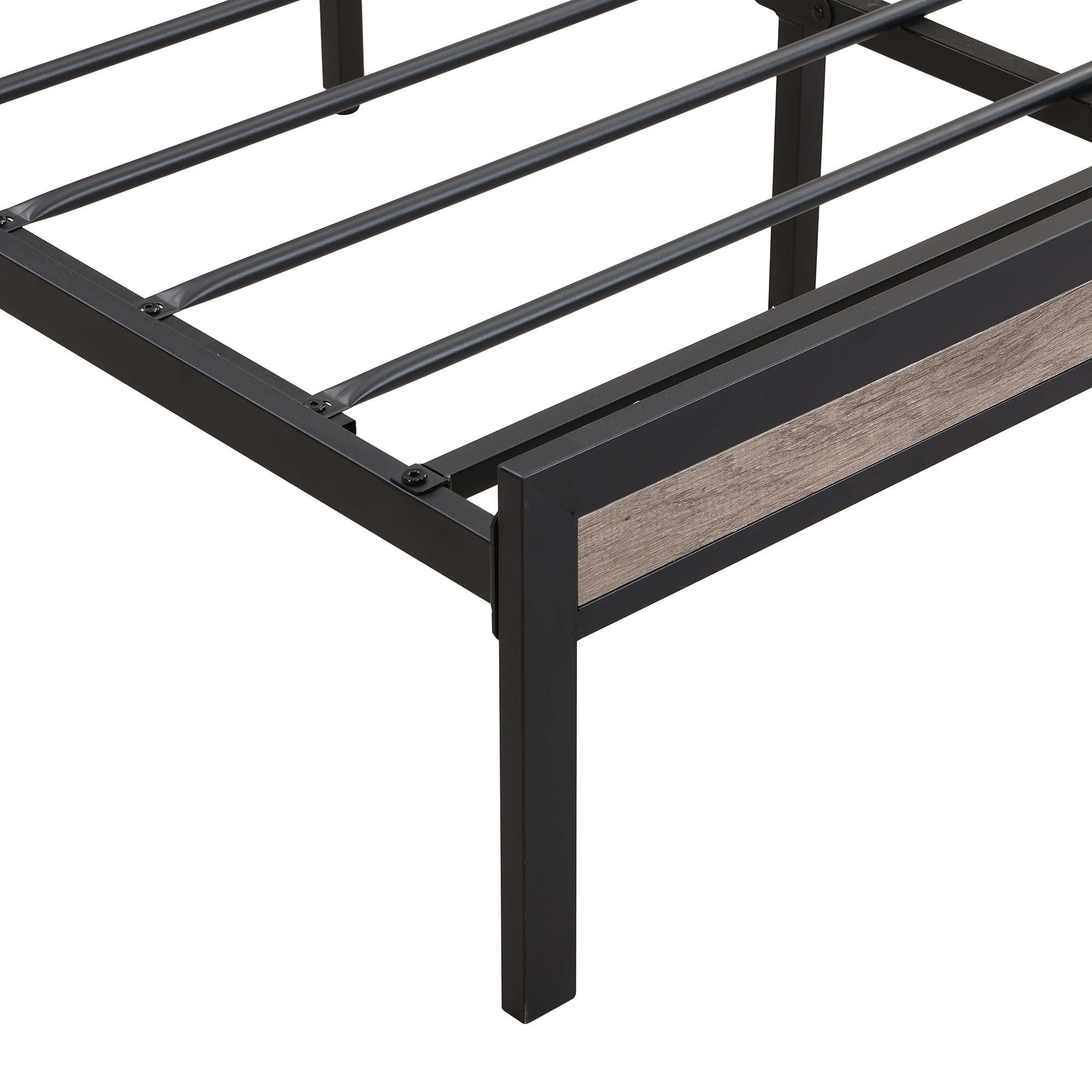 Queen  Size  Metal Platform Bed Frame with upholstery storage function Headboard   and USB LINER  and Footboard  , No Box Spring Needed, Large Under Bed Storage, Easy Assemble