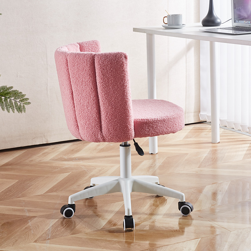 set of 1,Home Office Chair,Fluffy Fuzzy Comfortable Makeup Vanity Chair ,Swivel Desk Chair Height Adjustable Dressing Chair for Bedroom