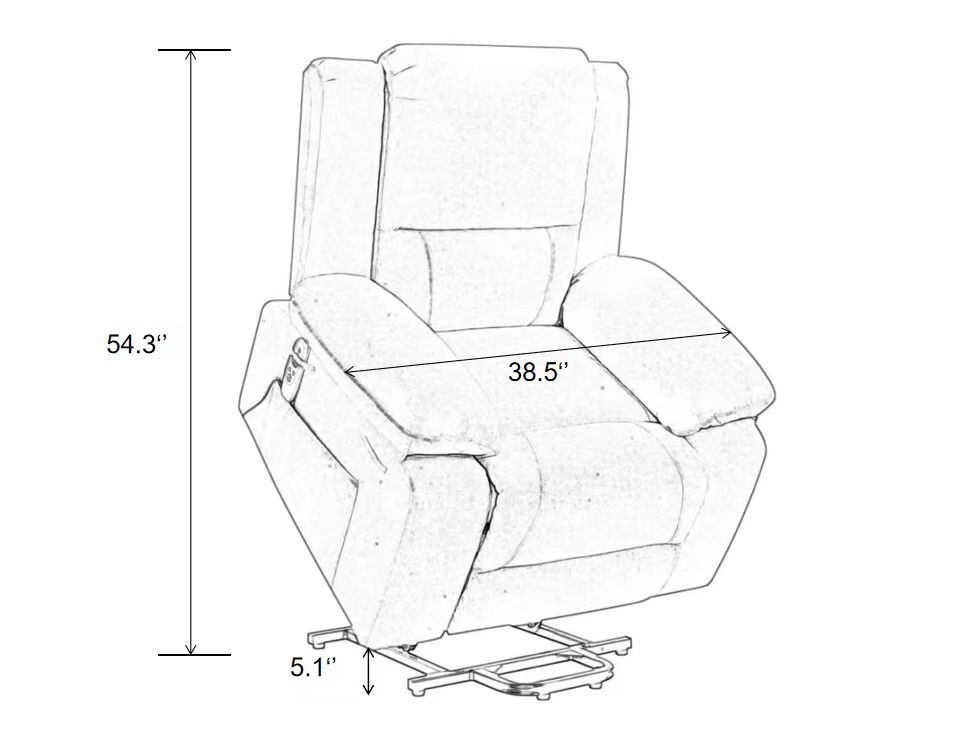 Electric Power Recliner Chair With Massage For Elderly ,Remote Control Multi-function Lifting, Timing, Cushion Heating Chair With Side Pocket Brown