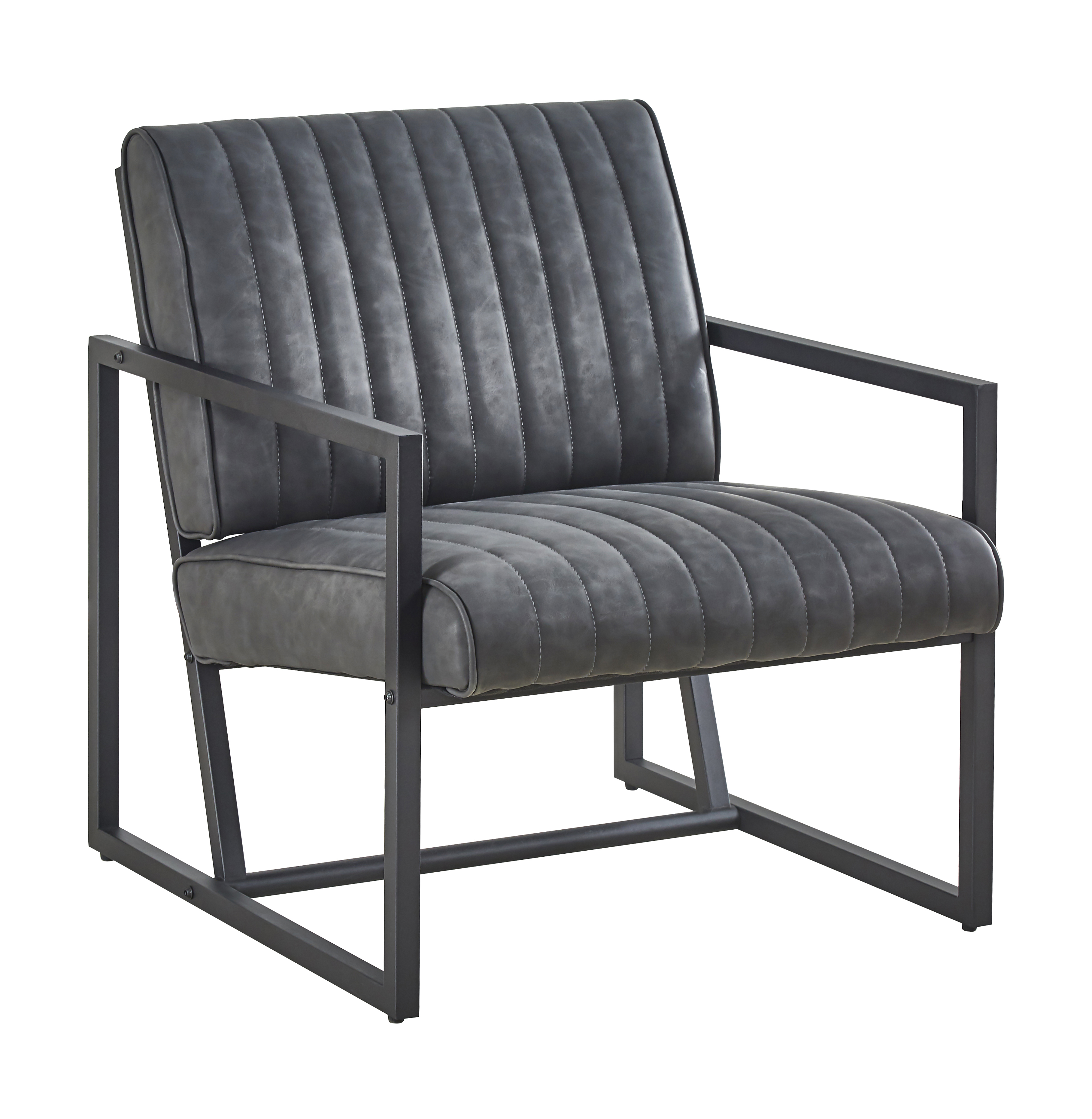 Modern design high quality PU(GREY)+ steel armchair，for Kitchen, Dining, Bedroom, Living Room-Boyel Living