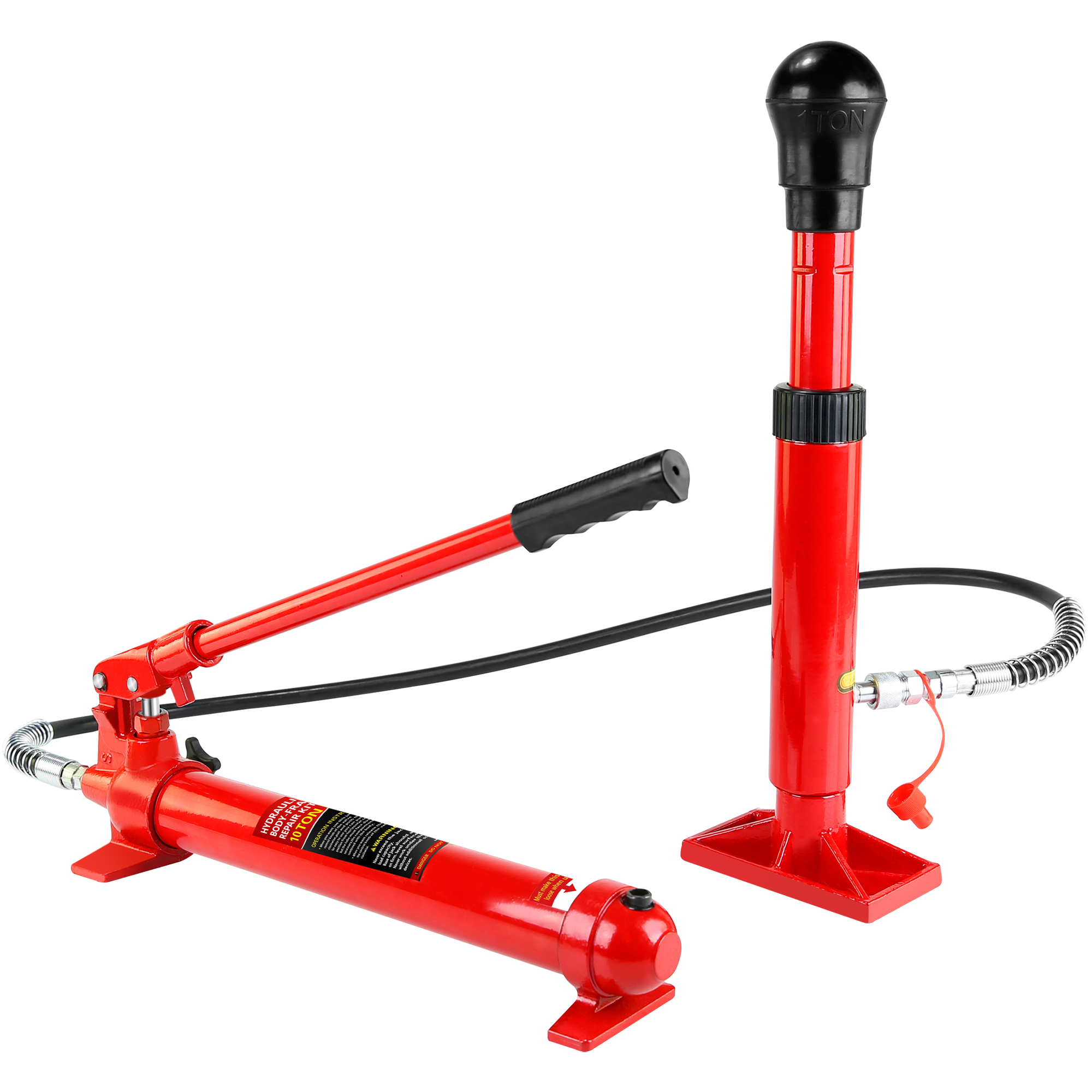 Power Hydraulic Ram Cylinder Jack: Single-Acting Mini Jack, Porta Power Kit, Stroke for Shipbuilding, Bridge, Construction, Precision Machinery, Small Spaces - 10 Ton Capacity