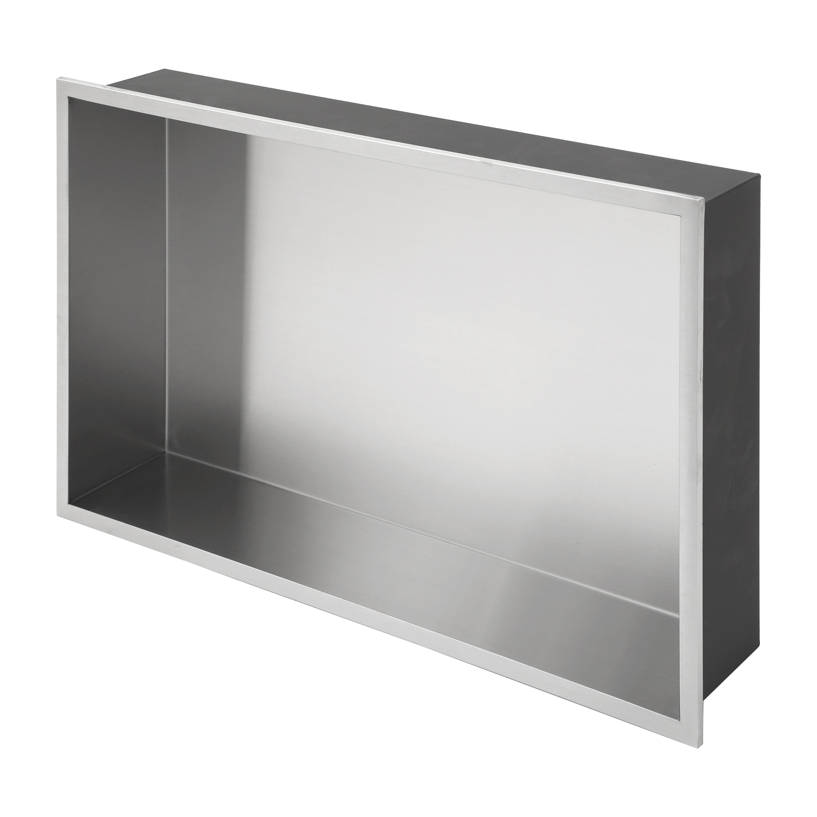 21" x 13" Stainless Steel Shower Niche, Brushed Nickel