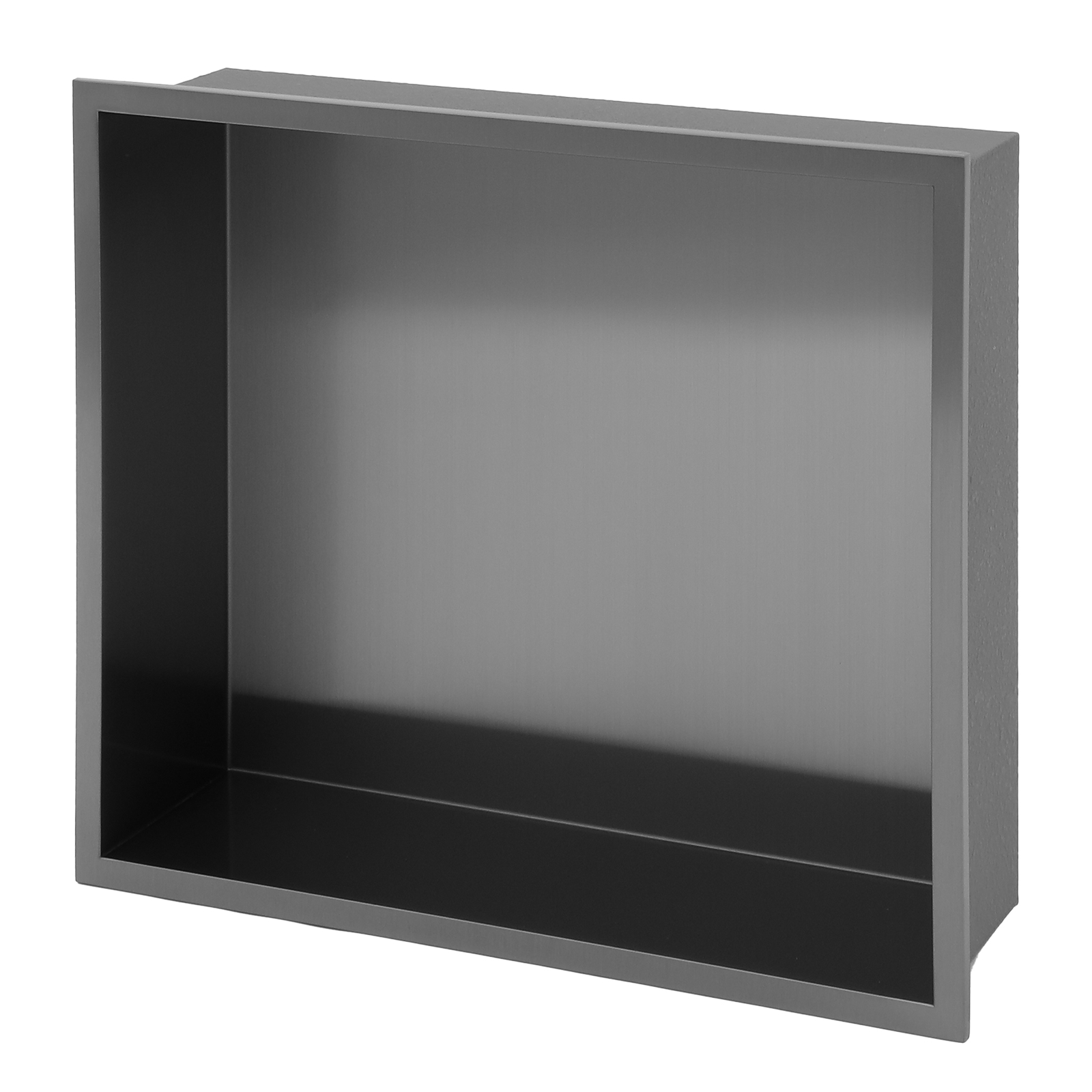 17" x 15" Stainless Steel Shower Niche, Gunmetal Black