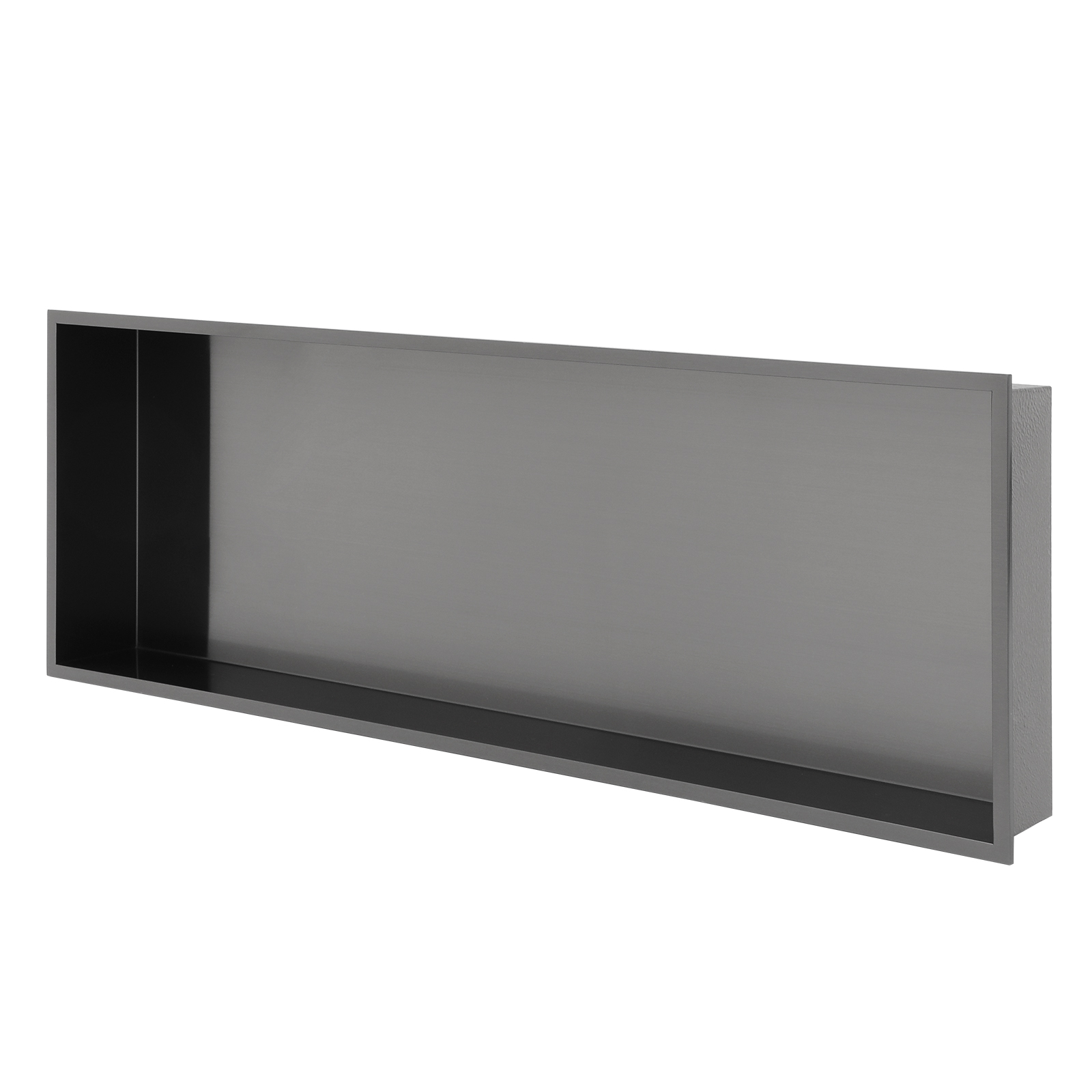 37" x 13" Stainless Steel Shower Niche, Gunmetal Black