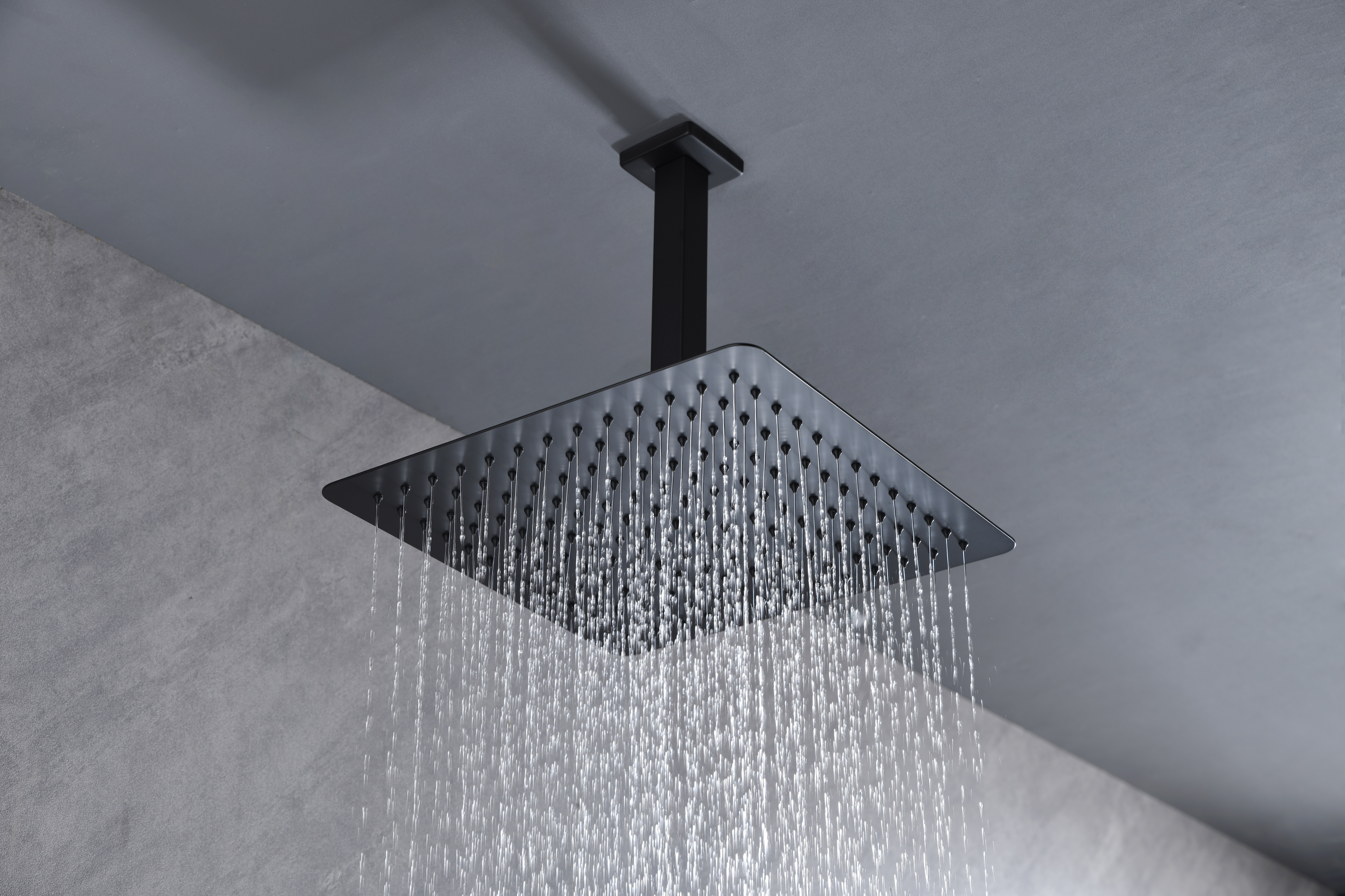 High Pressure Rain Shower Head, Ultra-Thin Showerhead 304 Stainless Steel Waterfall Shower with Self-Clean Nozzles, Full Body Covering