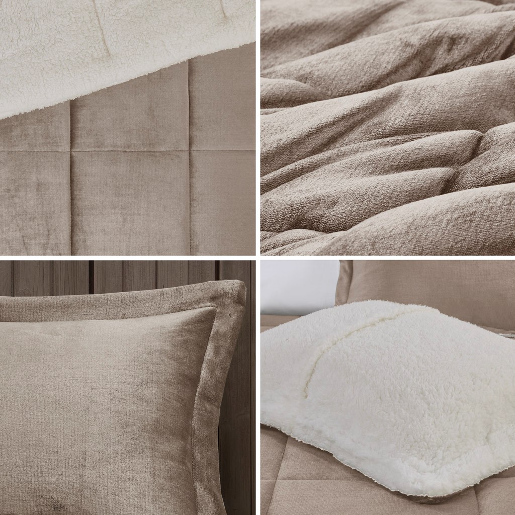 Plush to Sherpa Down Alternative Comforter Set