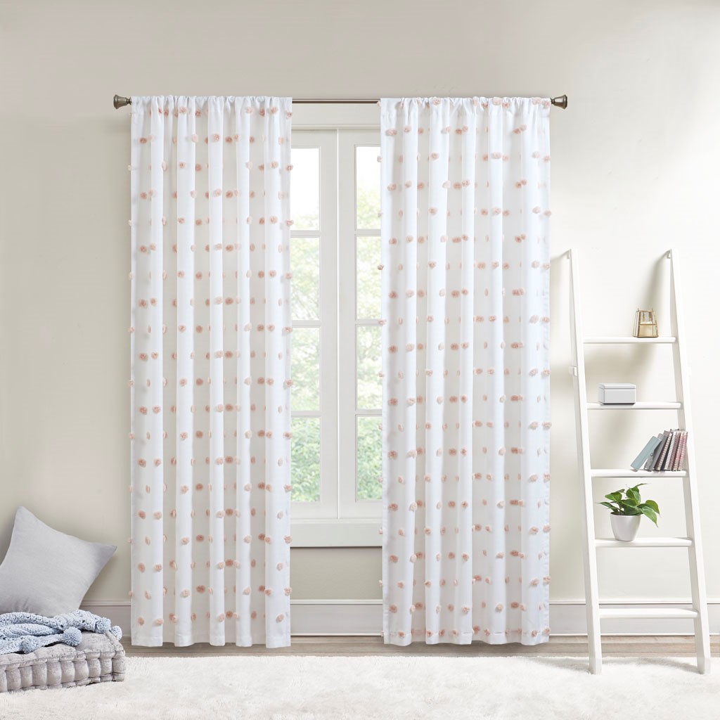 Pom Pom Embellished Curtain Panel(Only 1 Pc Panel)