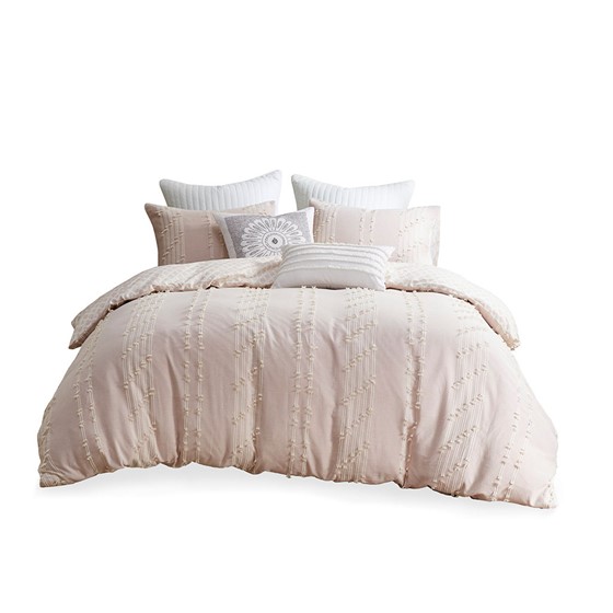 3 Piece Cotton Jacquard Duvet Cover Set