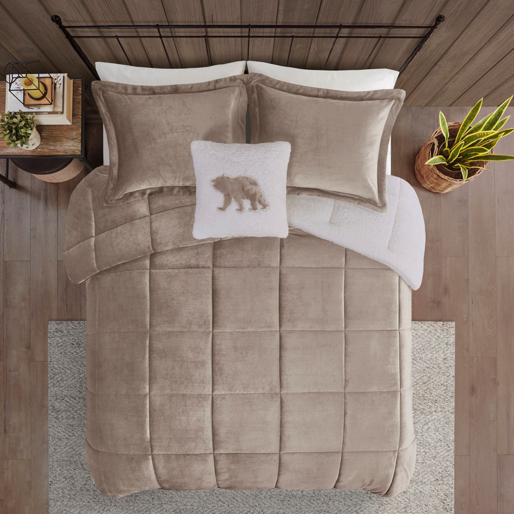 Plush to Sherpa Down Alternative Comforter Set