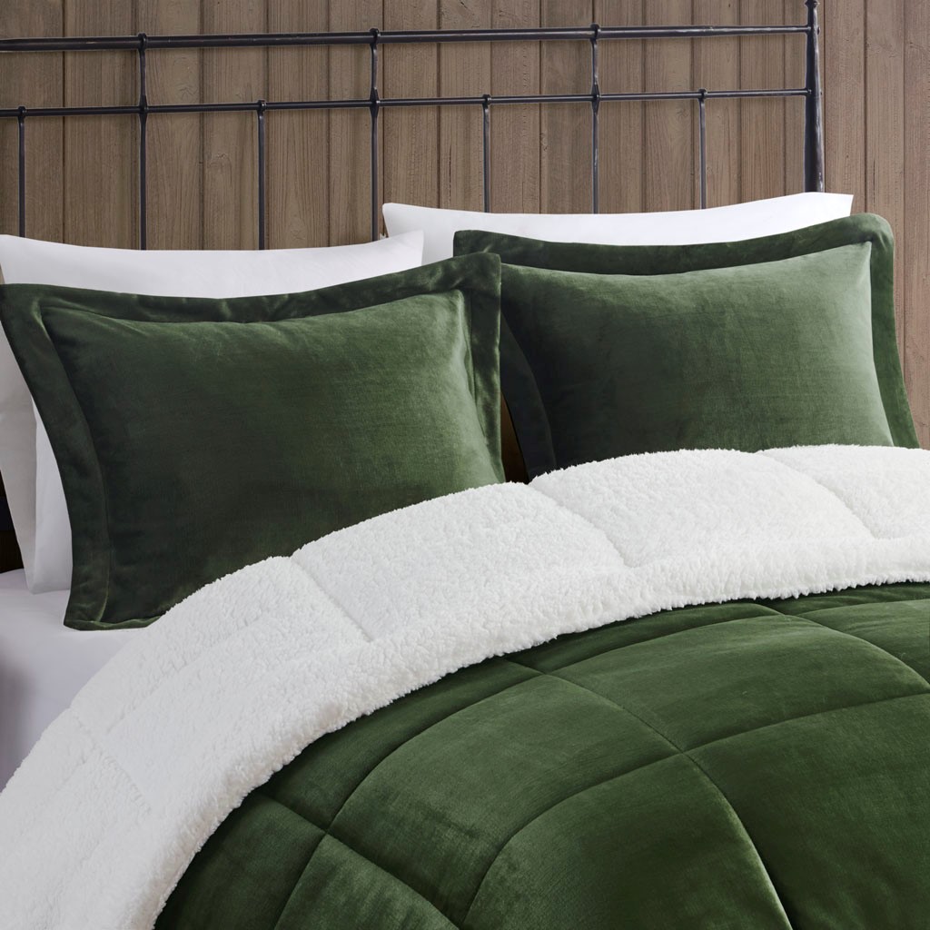 Plush to Sherpa Down Alternative Comforter Set