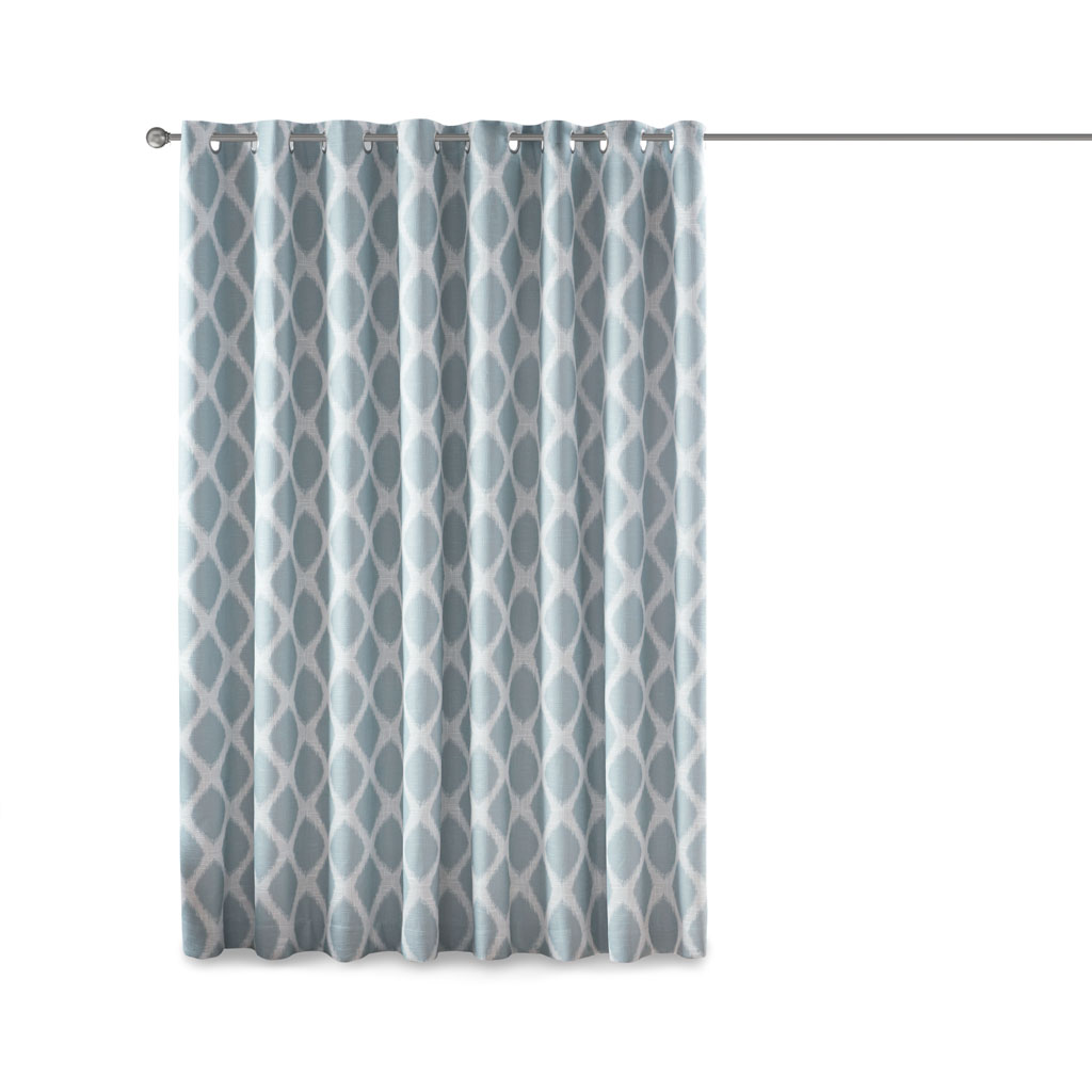 Printed Ikat Blackout Patio Curtain