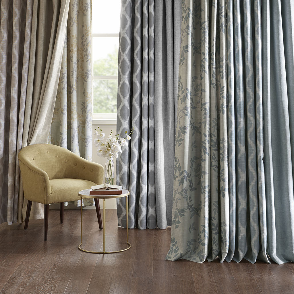 Printed Ikat Blackout Curtain Panel