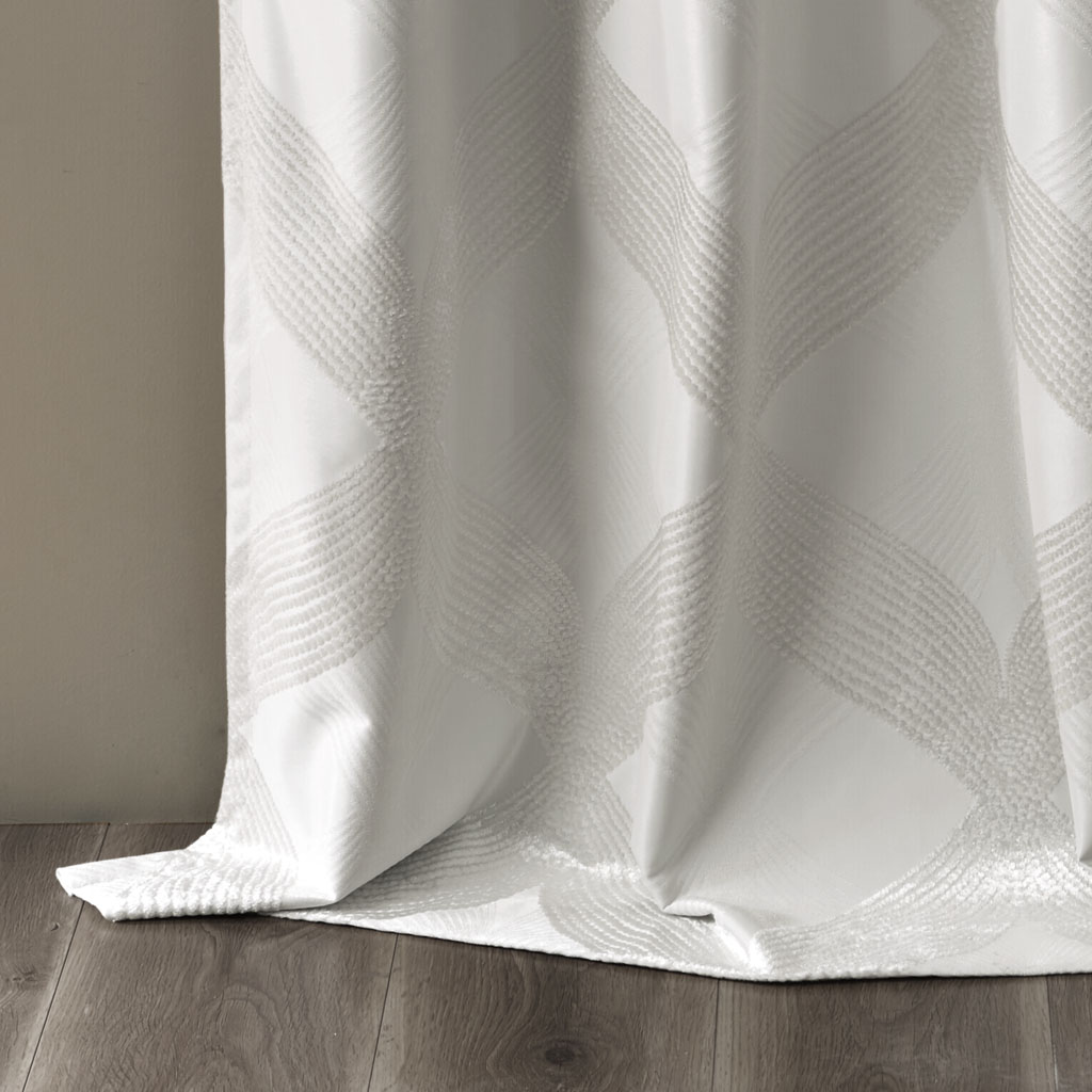 Ogee Knitted Jacquard Total Blackout Curtain Panel