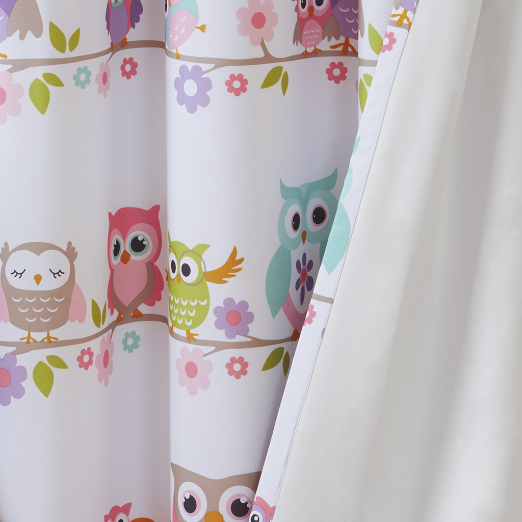 Owl Printed Blackout Curtain Panel