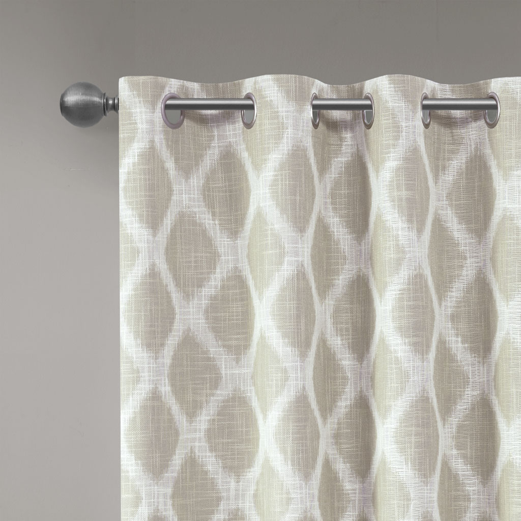 Printed Ikat Blackout Curtain Panel