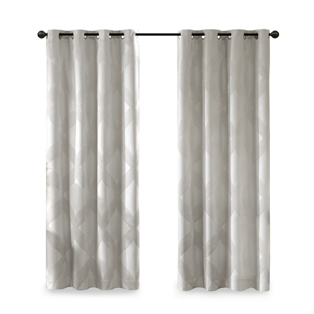 Ogee Knitted Jacquard Total Blackout Curtain Panel