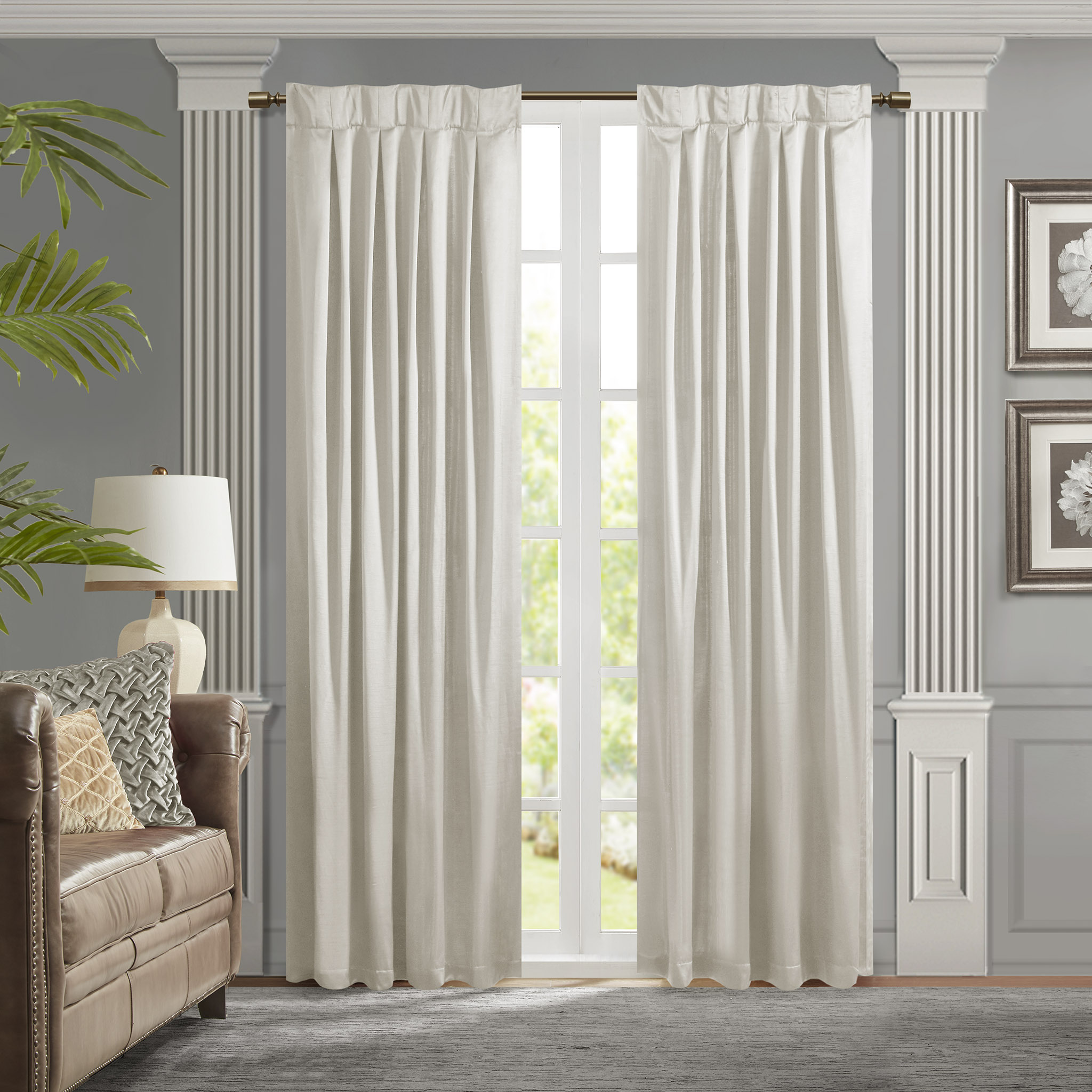 Pleat Curtain Panel with Tieback (Single)