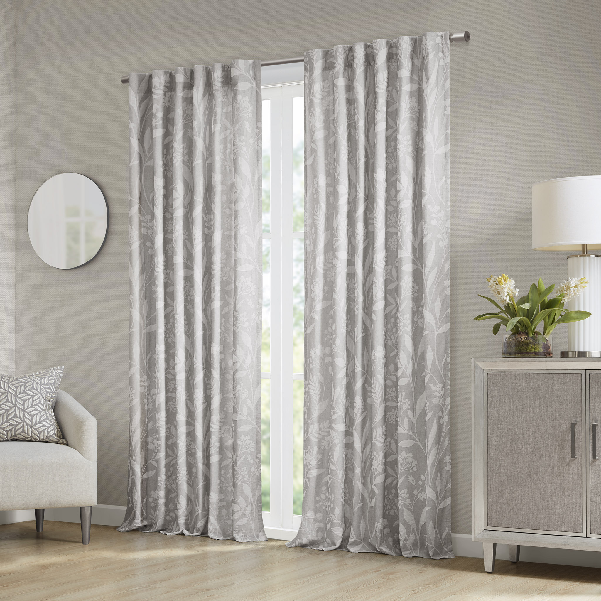 Floral Curtain Panel (Single)