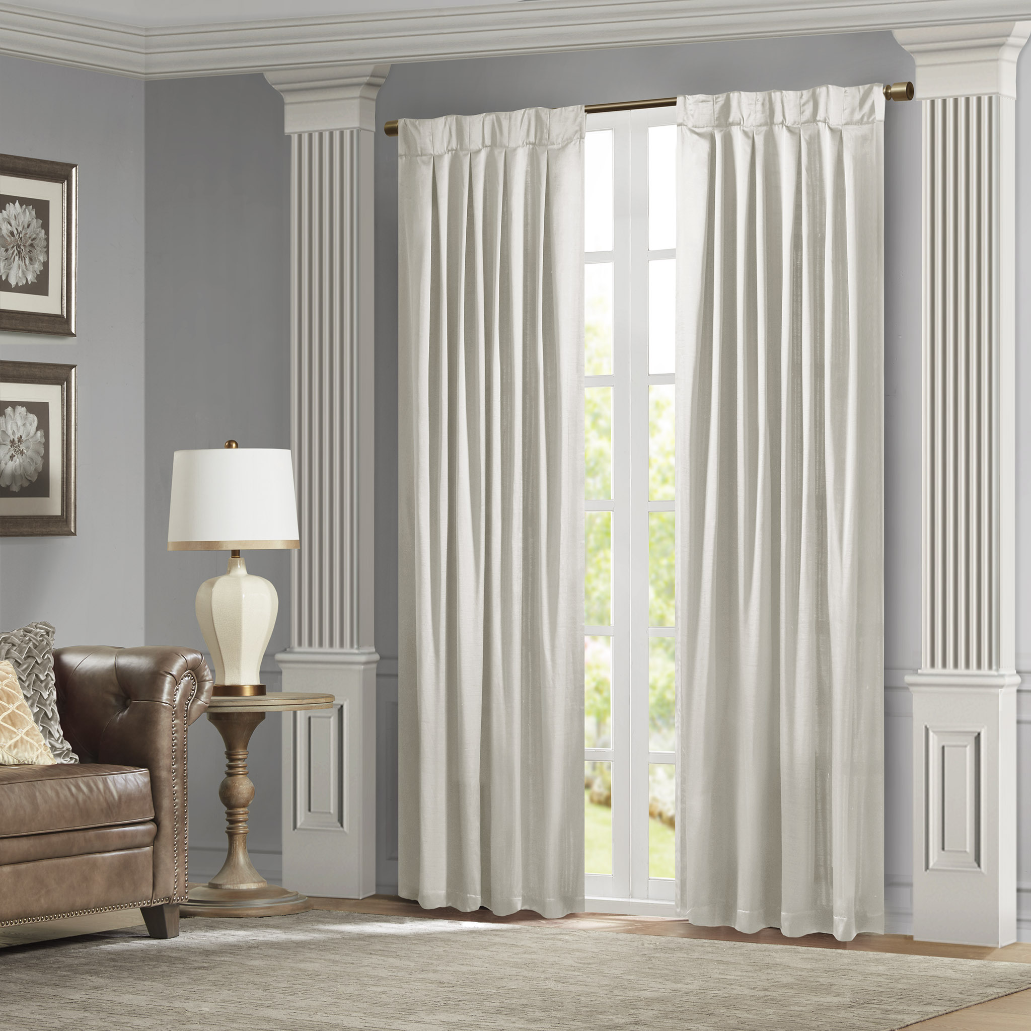 Pleat Curtain Panel with Tieback (Single)