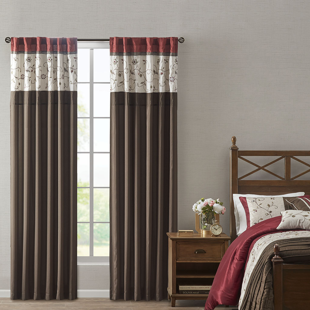 Embroidered Curtain Panel(Only 1 Pc Panel)