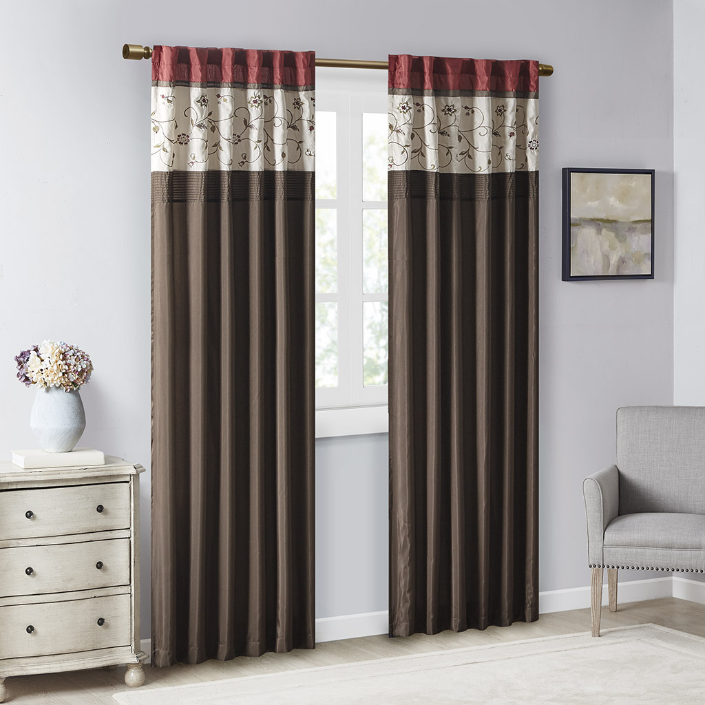 Embroidered Curtain Panel(Only 1 Pc Panel)