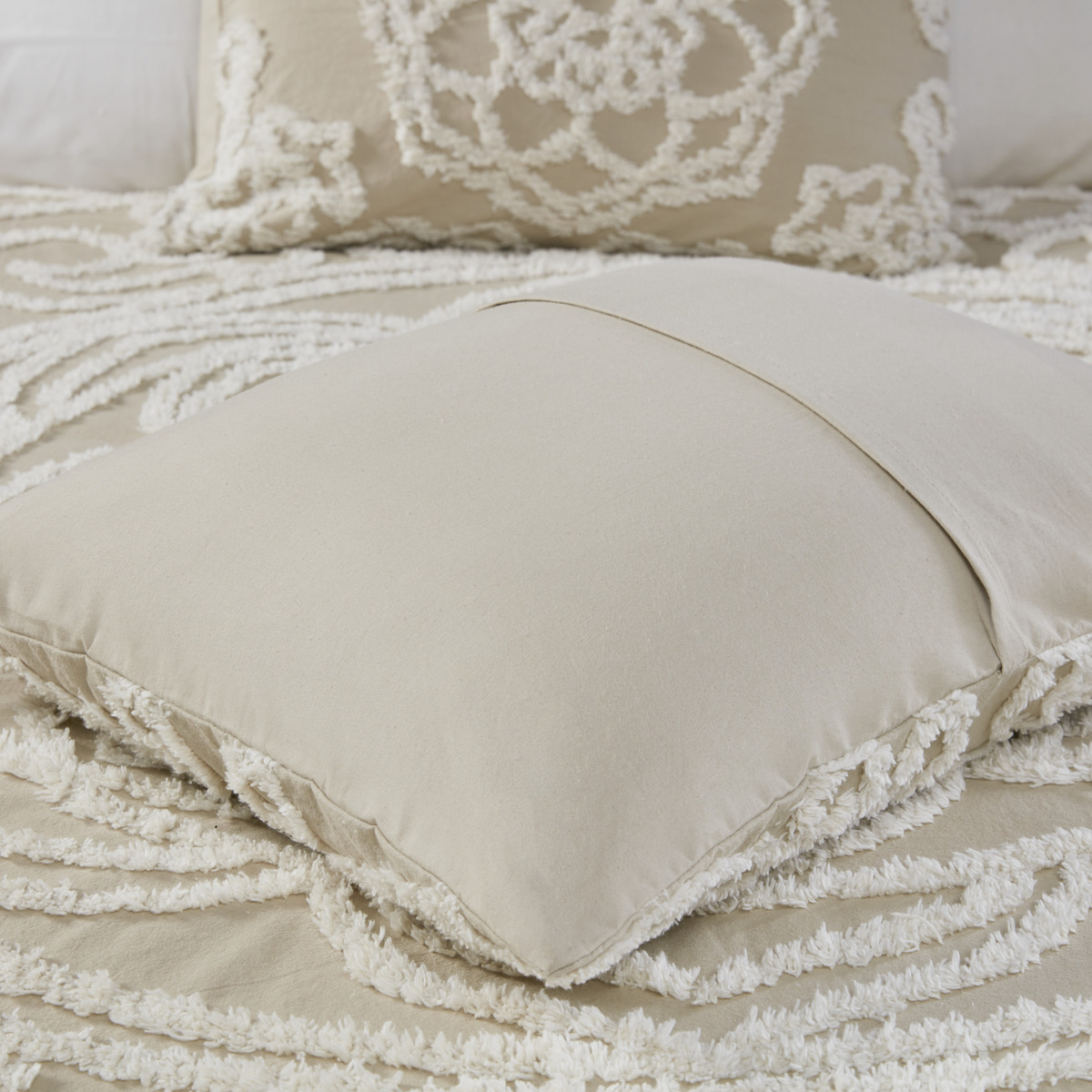 3 piece Tufted Cotton duvet cover set