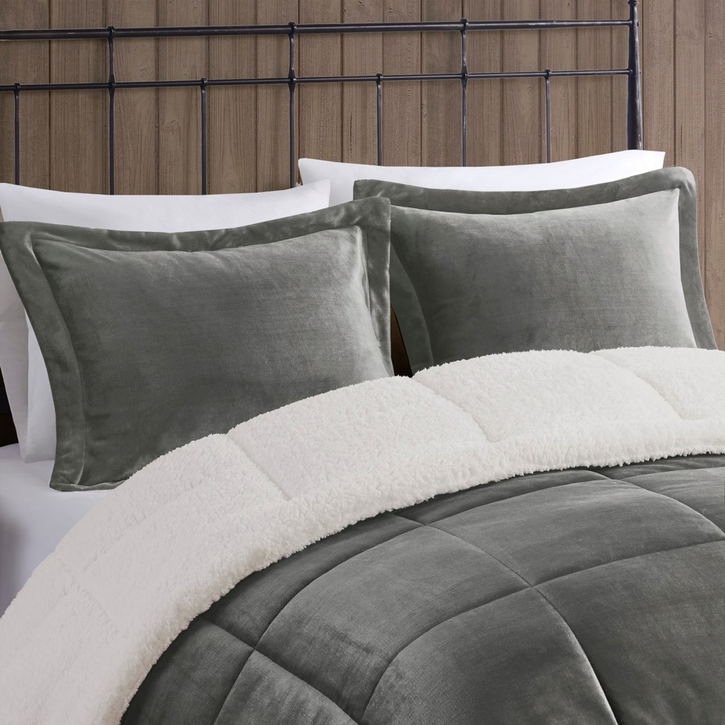 Plush to Sherpa Down Alternative Comforter Set