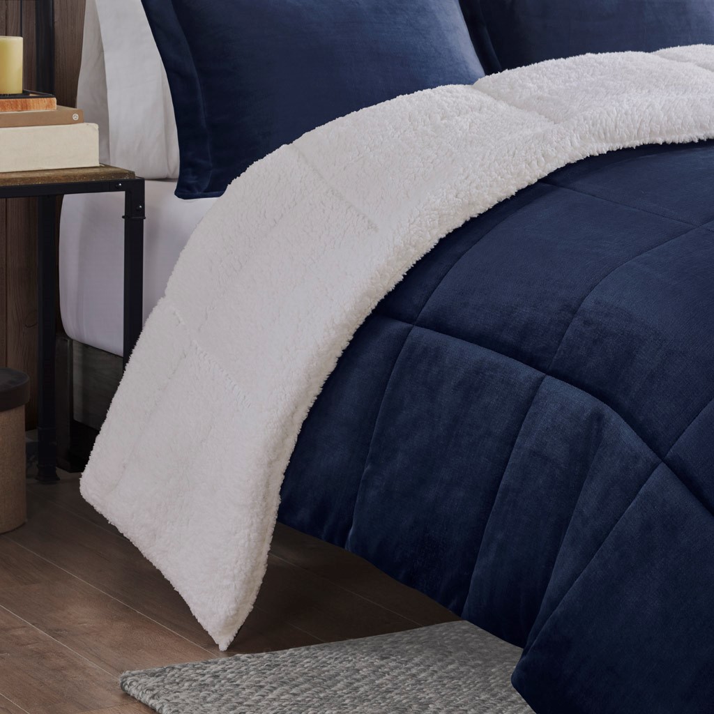 Plush to Sherpa Down Alternative Comforter Set