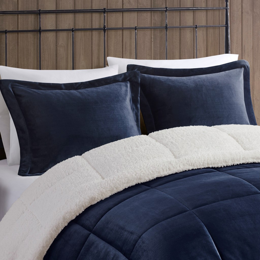 Plush to Sherpa Down Alternative Comforter Set