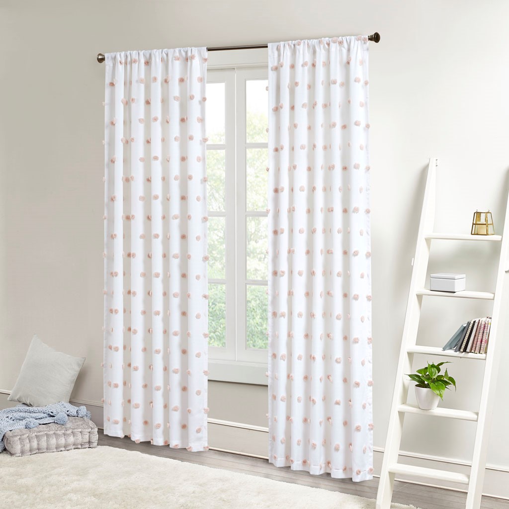 Pom Pom Embellished Curtain Panel(Only 1 Pc Panel)