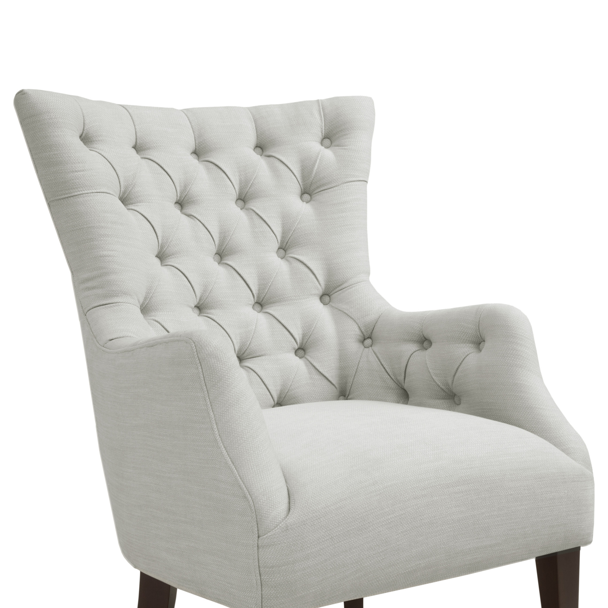 Hannah Button Tufted Wing Chair