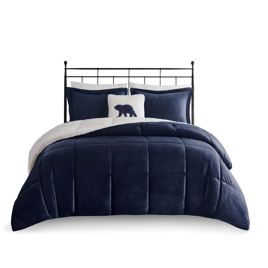 Plush to Sherpa Down Alternative Comforter Set