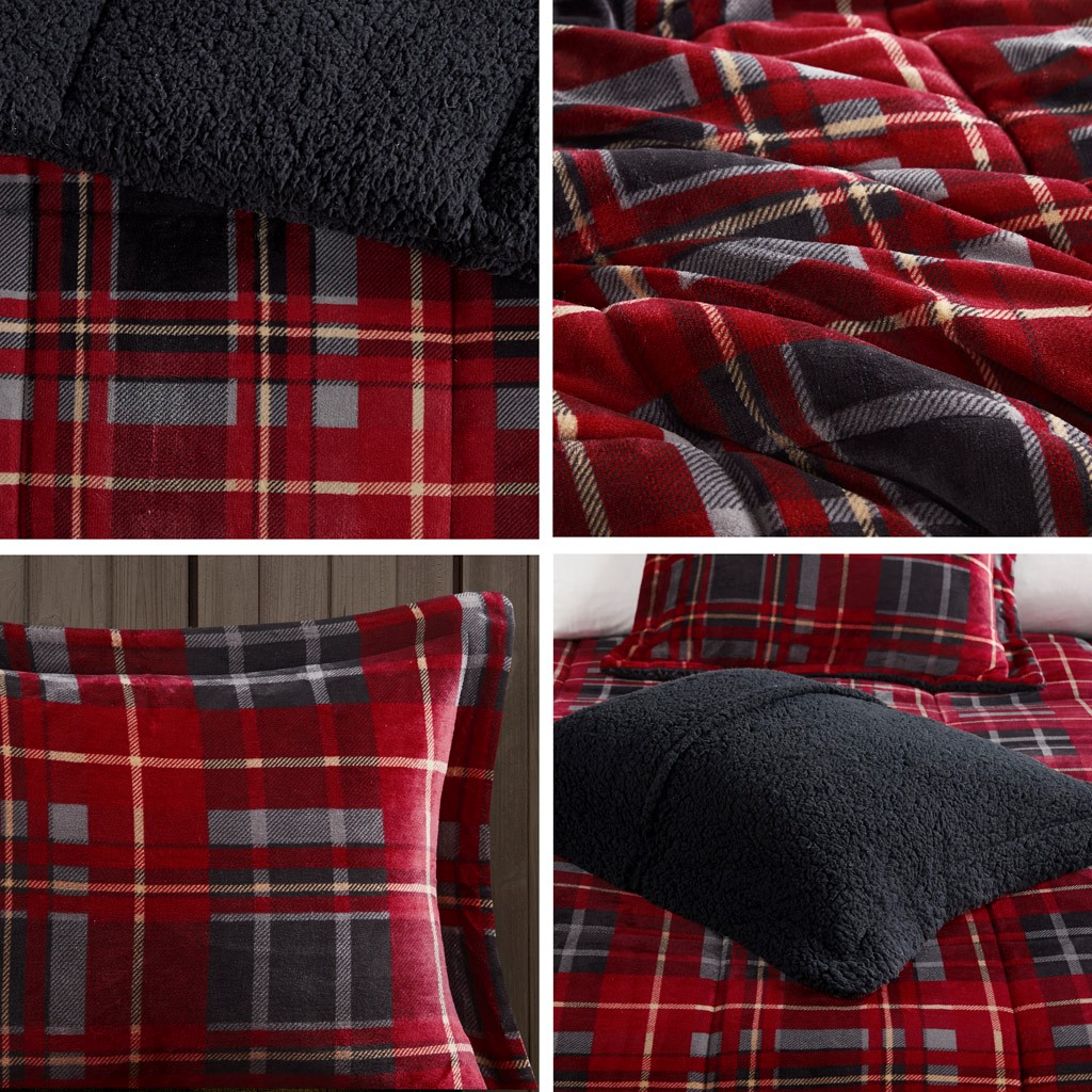 Plush to Sherpa Down Alternative Comforter Set