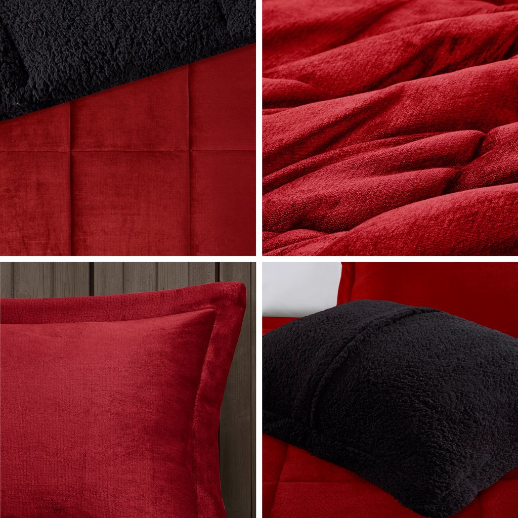 Plush to Sherpa Down Alternative Comforter Set