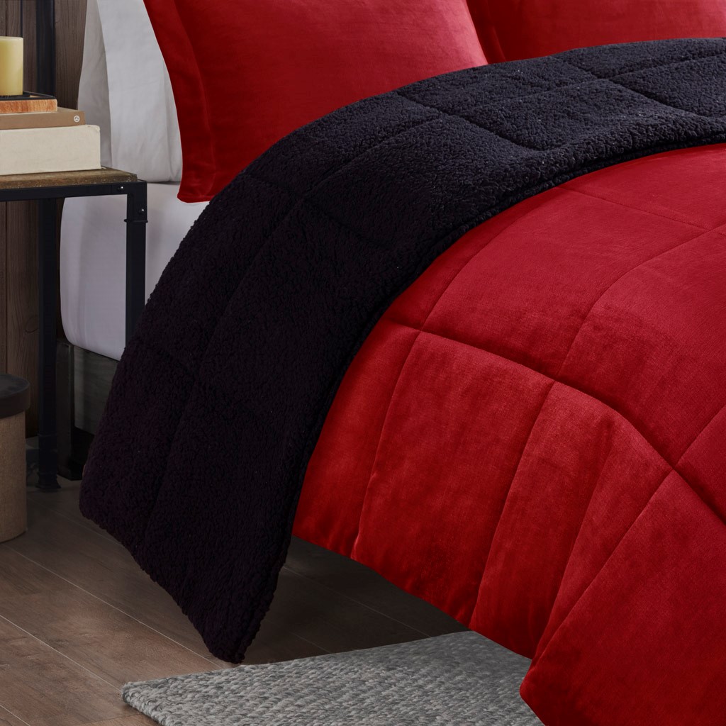 Plush to Sherpa Down Alternative Comforter Set