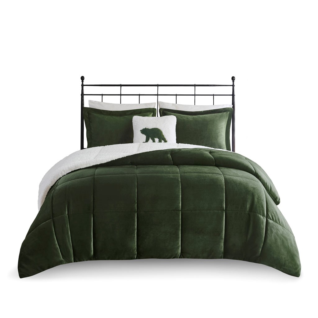 Plush to Sherpa Down Alternative Comforter Set