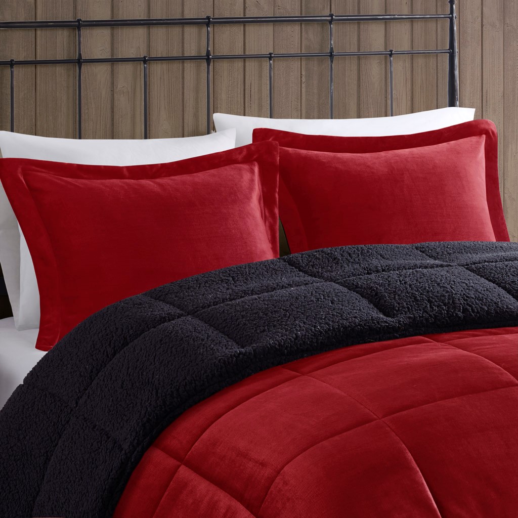 Plush to Sherpa Down Alternative Comforter Set