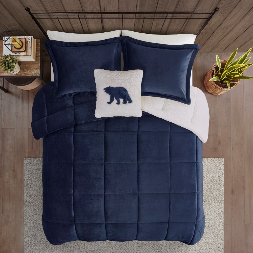 Plush to Sherpa Down Alternative Comforter Set