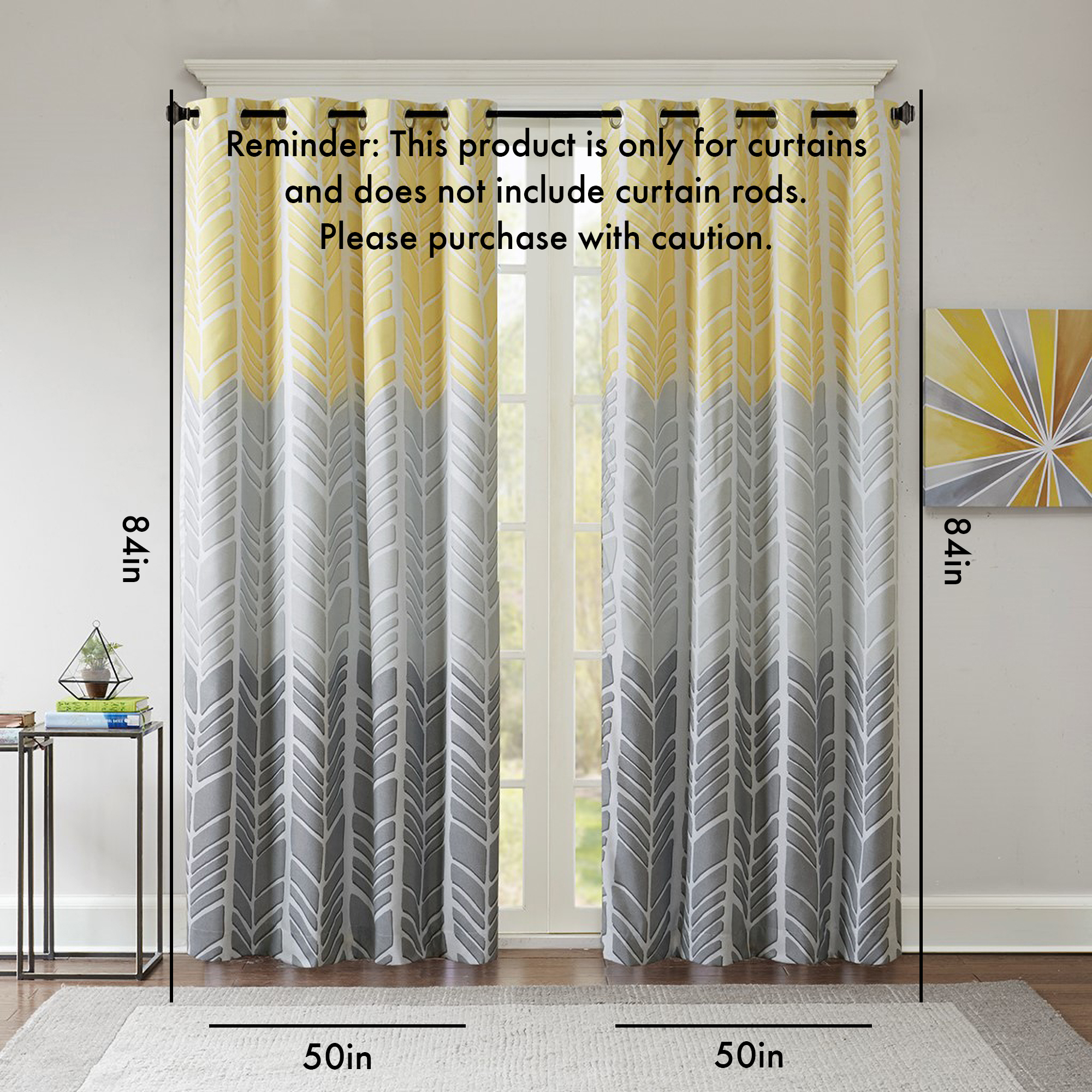 Printed Total Blackout Curtain Panel