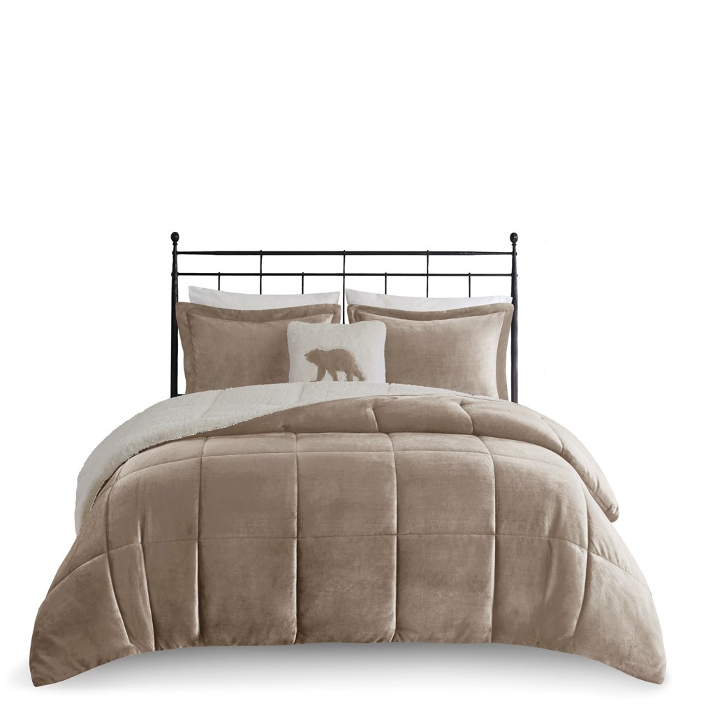 Plush to Sherpa Down Alternative Comforter Set