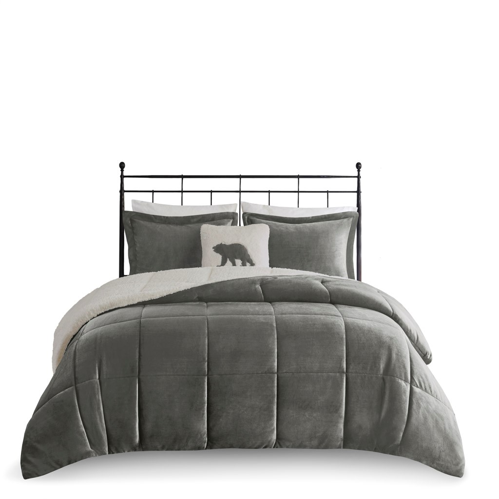 Plush to Sherpa Down Alternative Comforter Set