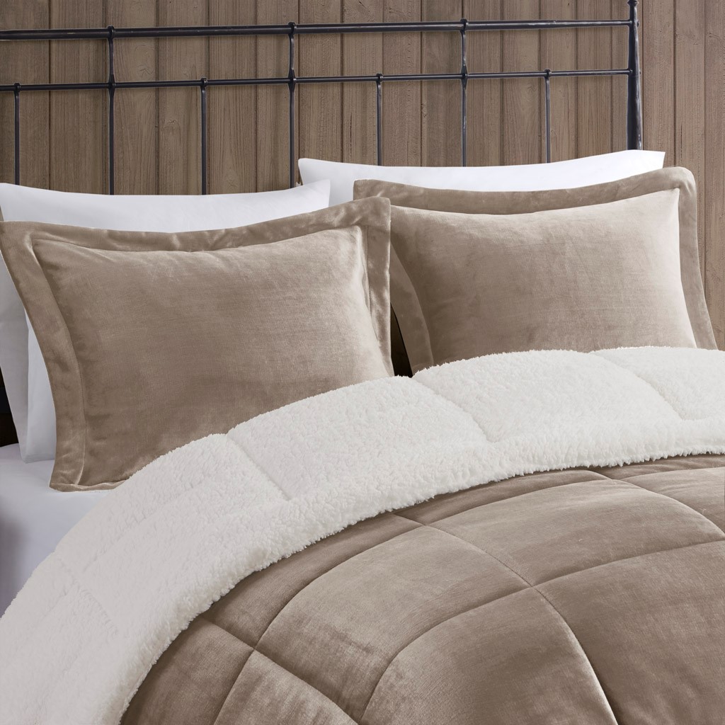 Plush to Sherpa Down Alternative Comforter Set