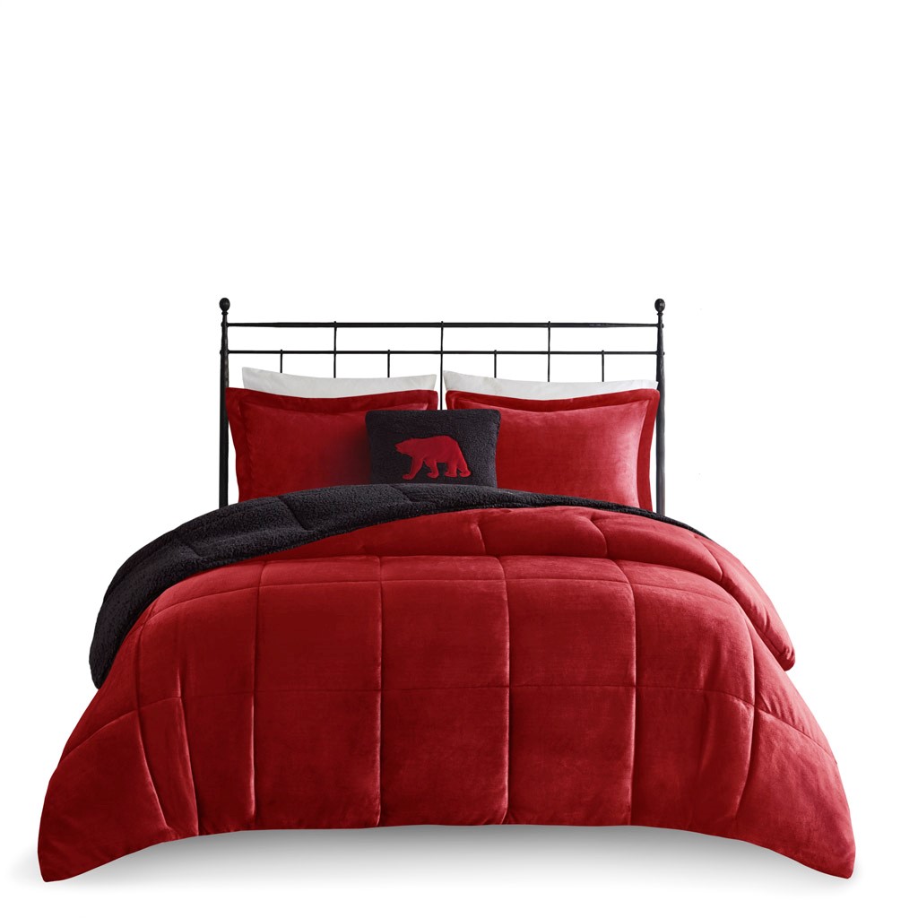 Plush to Sherpa Down Alternative Comforter Set